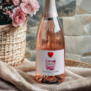 Etiquetas Para Vinos Espumosos Poción de amor Feliz Día de San Valentín personali