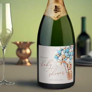 Etiquetas Para Vinos Espumosos ¡Podemos Esperar! Baby Shower Sparkling Wine Lab