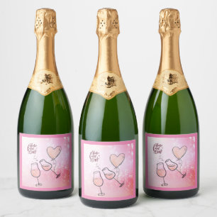 Etiquetas Para Vinos Espumosos Pop Fizz Clink Vino Glass Sparkling Wine Celebraci