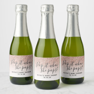 Etiquetas Para Vinos Espumosos Pop it cuando ella hace un Baby Shower Cham Purpur