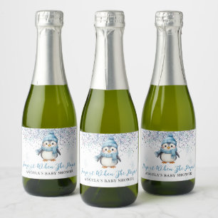 Etiquetas Para Vinos Espumosos Pópalo Cuando Ella Explota Lindo Niño Pingüino Inv