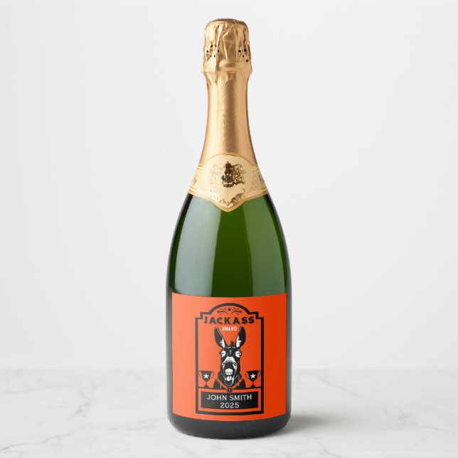 Etiquetas Para Vinos Espumosos Premio Jackass (Anverso)