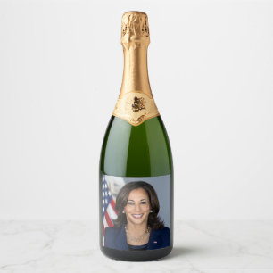 Etiquetas Para Vinos Espumosos Presidente Candidato Kamala Harris US 2024