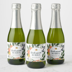 Etiquetas Para Vinos Espumosos Propuesta de Citrus Bridesmaid Bubbly Brillal Part