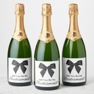 Etiquetas Para Vinos Espumosos propuesta de dama de honor, arco negro moda mínima