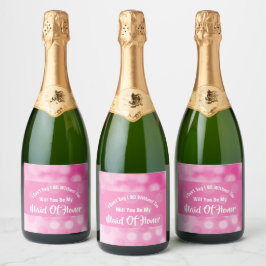Etiquetas Para Vinos Espumosos Propuesta De Honor Bubbly Sparkly Pink Cute