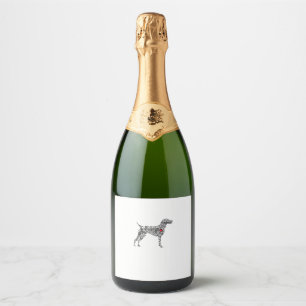 Etiquetas Para Vinos Espumosos Puntero de Shorthair alemán I GSP Perro Mamá me en