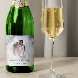 Etiquetas Para Vinos Espumosos Purpurina boda Photo Gold