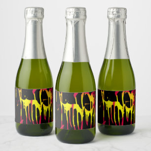 Etiquetas Para Vinos Espumosos ráfagas y espumas y bacanal