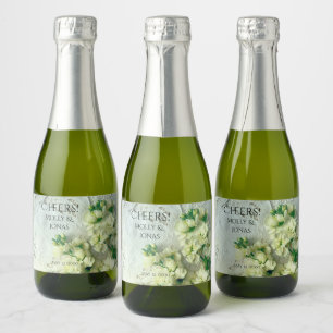 Etiquetas Para Vinos Espumosos Razas vintage con lilatas blancas