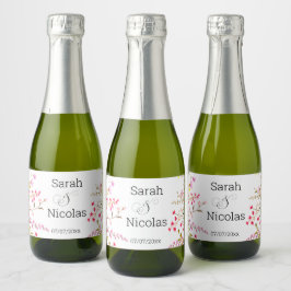Etiquetas Para Vinos Espumosos Recuerdos de botellas mini de champán personalizad