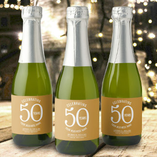Etiquetas Para Vinos Espumosos Regalo de favores de evento de 50 años de aniversa