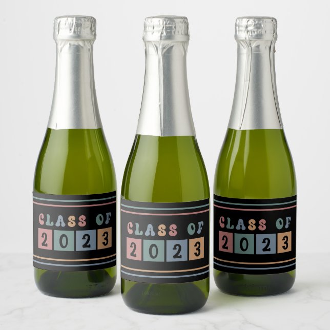 Etiquetas Para Vinos Espumosos Regalo de graduación de la Escuela de Retro de 202 (Botellas)