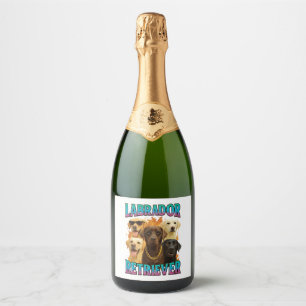 Etiquetas Para Vinos Espumosos Retriever de Labrador