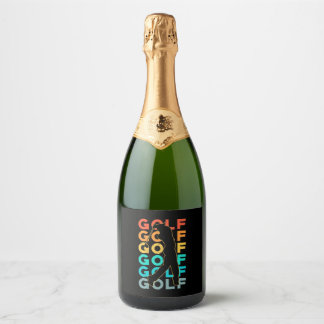 Etiquetas Para Vinos Espumosos Retro Golfer
