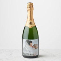 Romántica Novia y Novio Bodas Vino Espumoso Lab