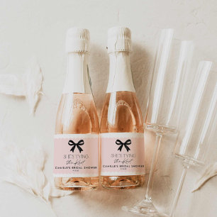 Etiquetas Para Vinos Espumosos Rosa Ella Está Atando el Nudo