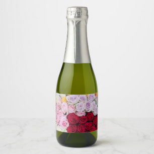 Etiquetas Para Vinos Espumosos Rosas mezcladas coloridas