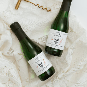 Etiquetas Para Vinos Espumosos Rosé y Ropa Interior para Despedida de Soltera