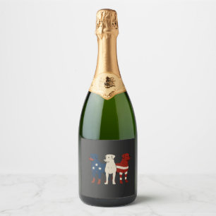 Etiquetas Para Vinos Espumosos Rottweiler 4 de Julio Amante Perros Hombres Bander
