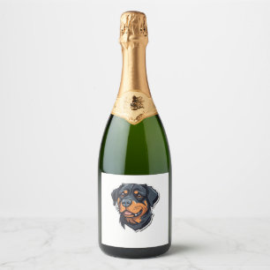 Etiquetas Para Vinos Espumosos Rottweiler Royalty Patsitive Adorable Rottie Cha