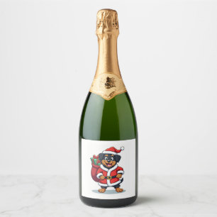 Etiquetas Para Vinos Espumosos Rottweiler Santa � s Helper