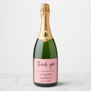 Etiquetas Para Vinos Espumosos Rubor Pink Gracias Boda