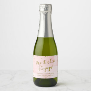 Etiquetas Para Vinos Espumosos Rubor Pink Pop It Cuando Pops Chica Baby Shower