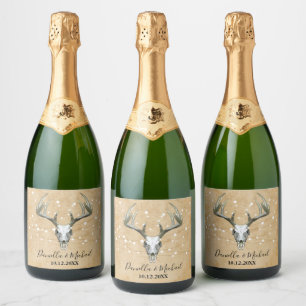 Etiquetas Para Vinos Espumosos Rústico Boda Sparkling Wine Label
