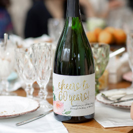 Etiquetas Para Vinos Espumosos Saludos a favor de cumpleaños por 60 años