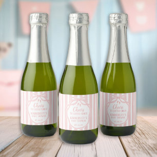 Etiquetas Para Vinos Espumosos Saludos a niñas pequeñas doblan Baby Shower Chica