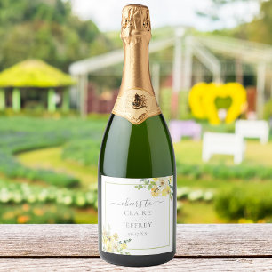 Etiquetas Para Vinos Espumosos Saludos Delicados Bodas Verdes de la Sage floral a