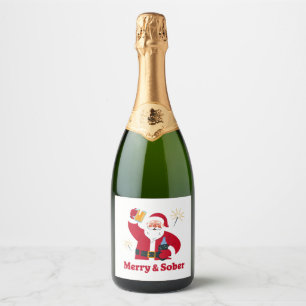 Etiquetas Para Vinos Espumosos Santa Sobrio Navidad Sobriedad Navidad Sobrio