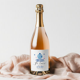 Etiquetas Para Vinos Espumosos Santuario azul de Santorini Ducha de novia Bougain