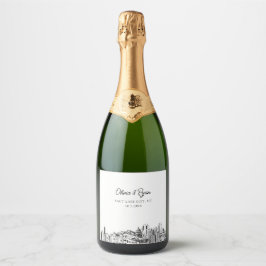Etiquetas Para Vinos Espumosos Selt Lake City Boda Champagne Label