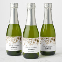 Sepia Floral Drop, Favor de Agradecimiento para Ba