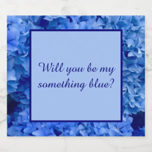 Etiquetas Para Vinos Espumosos ¿Serás mi algo azul? Costa de Hydrangea