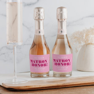 Etiquetas Para Vinos Espumosos ¿Serás mi atrón de honor audaz barca rosa