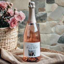 Etiquetas Para Vinos Espumosos ¿Serás mi empleada de honor, Personalizado de prop