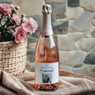 Etiquetas Para Vinos Espumosos ¿Serás mi Personalizado de la propuesta de la dama