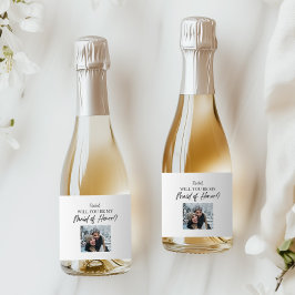Etiquetas Para Vinos Espumosos ¿Serás Mi Propuesta de Dama de Honor Personalizada
