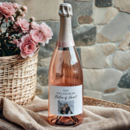 Etiquetas Para Vinos Espumosos ¿Serás mi señoría de honor, Personalizado de la pr