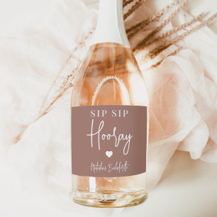 Etiquetas Para Vinos Espumosos Sip Sip Hooray Bachelorette Party Favor