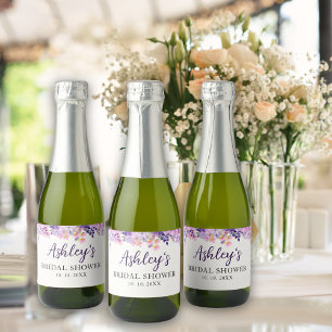 Etiquetas Para Vinos Espumosos Spring Bridal shower with wildflowers Purple 