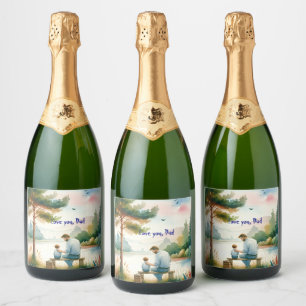Etiquetas Para Vinos Espumosos Te quiero, papá