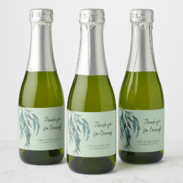 Etiquetas Para Vinos Espumosos Tema del Boda botánico de Vintage verde elegante