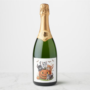 Etiquetas Para Vinos Espumosos Temporada de fantasía floral de la calabaza del ga