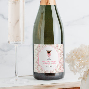 Etiquetas Para Vinos Espumosos 'Tini Un Poco Más Mayor Martini Coquette Cumpleaño