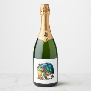 Etiquetas Para Vinos Espumosos Tortuga Tortugas Marinas Hawaianas Piña Aloha Copi