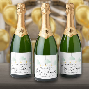 Etiquetas Para Vinos Espumosos Twinkle Twinkle Little Star Baby Shower Neutral